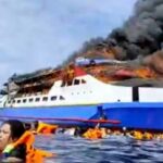 Laut Menjadi Saksi Kapal Terbakar, Di Balik Kobaran Api KM Barcelona 5